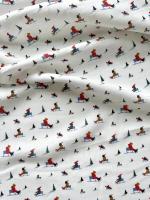 1029. Ткань лён умягченный "Саночки" костюмный , ширина 143см | Ellie Fabrics