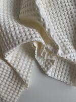 Ткань вафля хлопок "сливочный" арт. 206 клетка 12*12, ширина 150 см | Ellie Fabrics