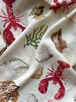 Ткань лён с эффектом мятости (крэш)  "Раки"  арт. 7746 | Ellie Fabrics