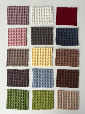 Ткань вафля хлопок "баттер" арт. 230 клетка 12*12, ширина 150 см | Ellie Fabrics