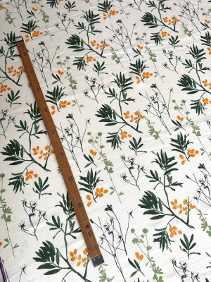 Ткань лён с эффектом мятости "Облепиха Ellie"  арт. 836, ширина 143см