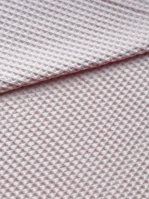 Ткань вафля хлопок "нежно-розовый" арт.718 клетка 12х12мм | Ellie Fabrics