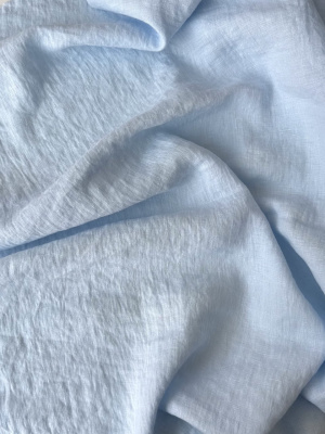 Ткань лён с эффектом мятости (крэш)  "голубой 1347"  арт. 1347 | Ellie Fabrics