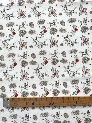 1028. Ткань лён умягченный "Остролист" костюмный, ширина 143см | Ellie Fabrics