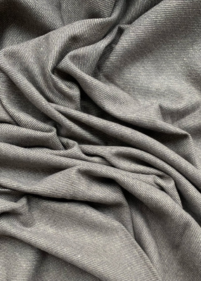 Льняная ткань умягченная плотная "серый (саржевое плетение)" костюмная арт. 6771 | Ellie Fabrics
