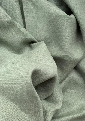 Ткань лён с эфектом мятости (крэш)  "полынь"  арт. 138КР | Ellie Fabrics