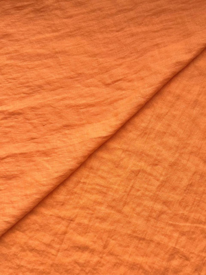 Ткань лён с эффектом мятости "Абрикосовый пунш”  арт. 756КР | Ellie Fabrics