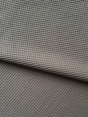 Ткань вафля хлопок "графит" арт. 986 клетка 7*7мм