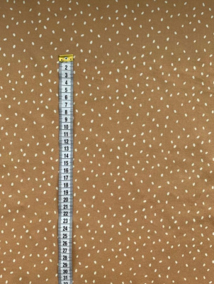 Ткань для шитья хлопок "точки на горчичном" арт.RS1002