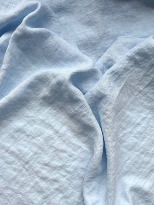 Ткань лён с эффектом мятости (крэш)  "нежно-голубой"  арт. 1347 | Ellie Fabrics