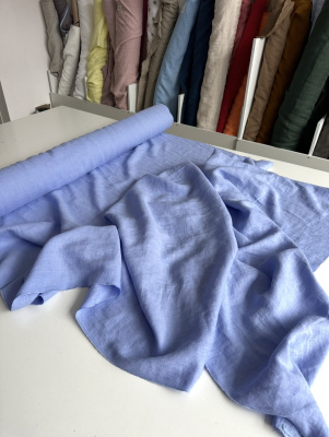 Ткань лён с эффектом мятости "лаванда” арт. 308КР | Ellie Fabrics